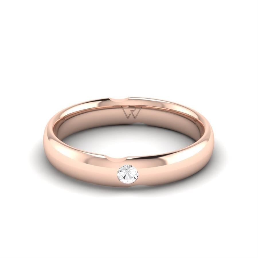 Alliances en Argent Plaqué Or Rose couple RoséA