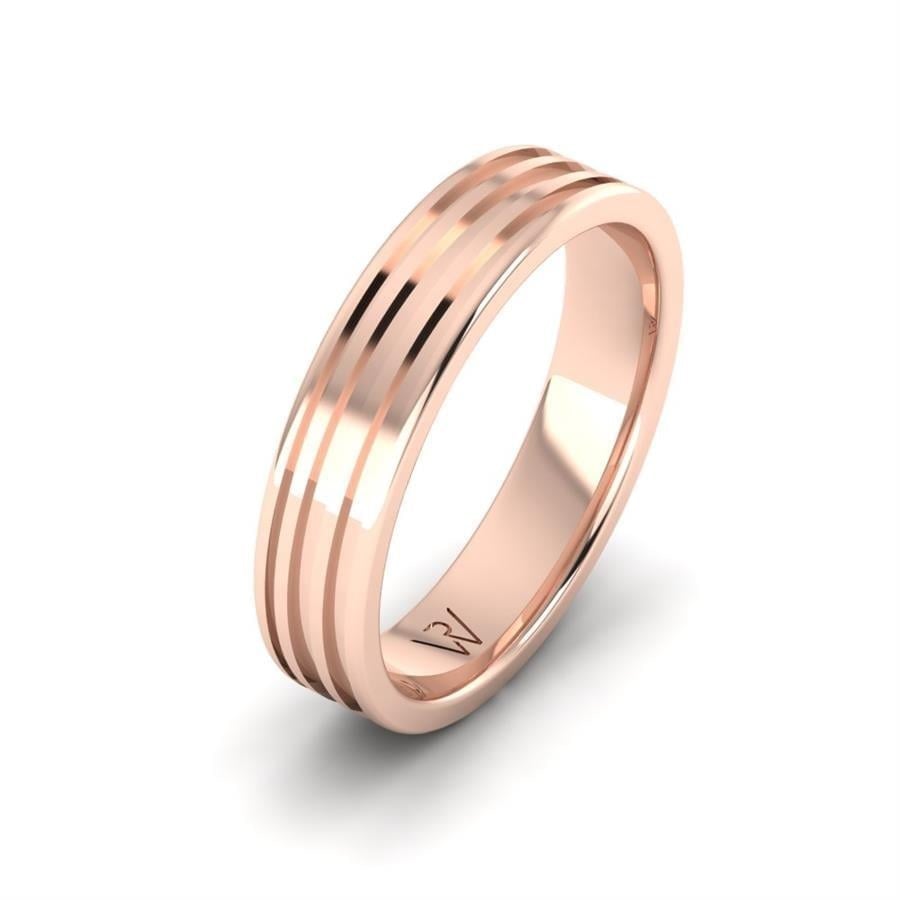 Alliances en Argent Plaqué Or Rose couple ÉQuilibre