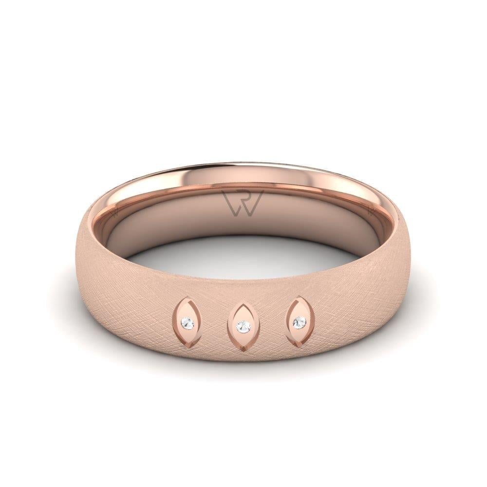 Alliances en Argent Plaqué Or Rose couple Glimmera Oxyde de Zirconium
