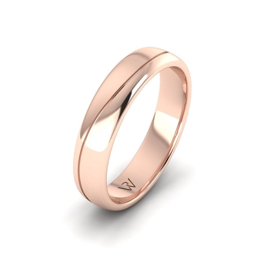 Alliances en Argent Plaqué Or Rose couple Charming Silk
