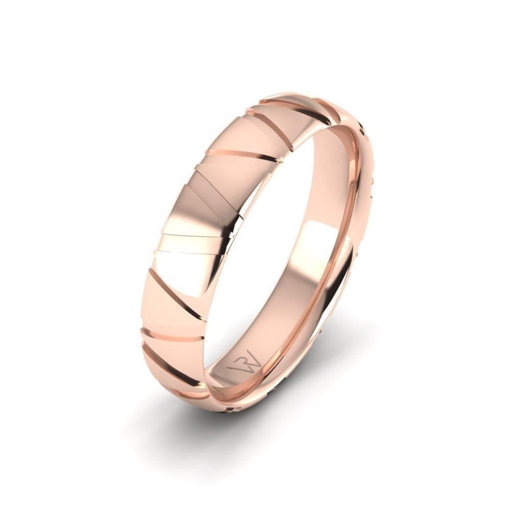 Alliances en Argent Plaqué Or Rose couple Captivora Oxyde de Zirconium
