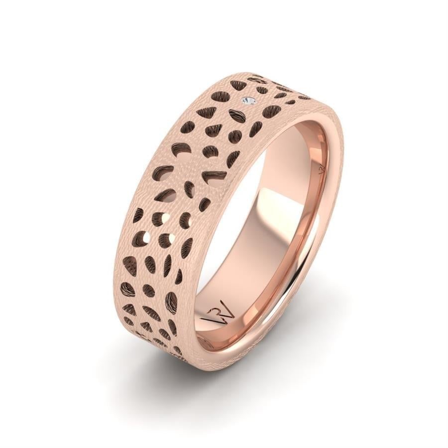 Alliances en Argent Plaqué Or Rose couple Pol