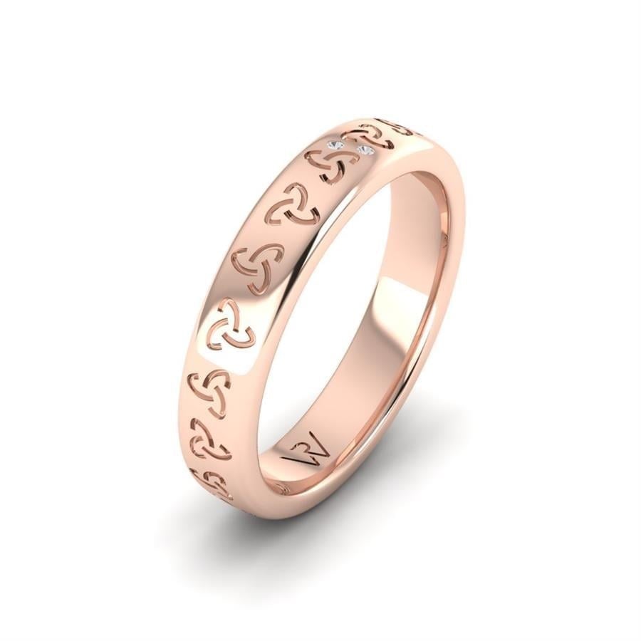 Alliances en Argent Plaqué Or Rose couple Andrea