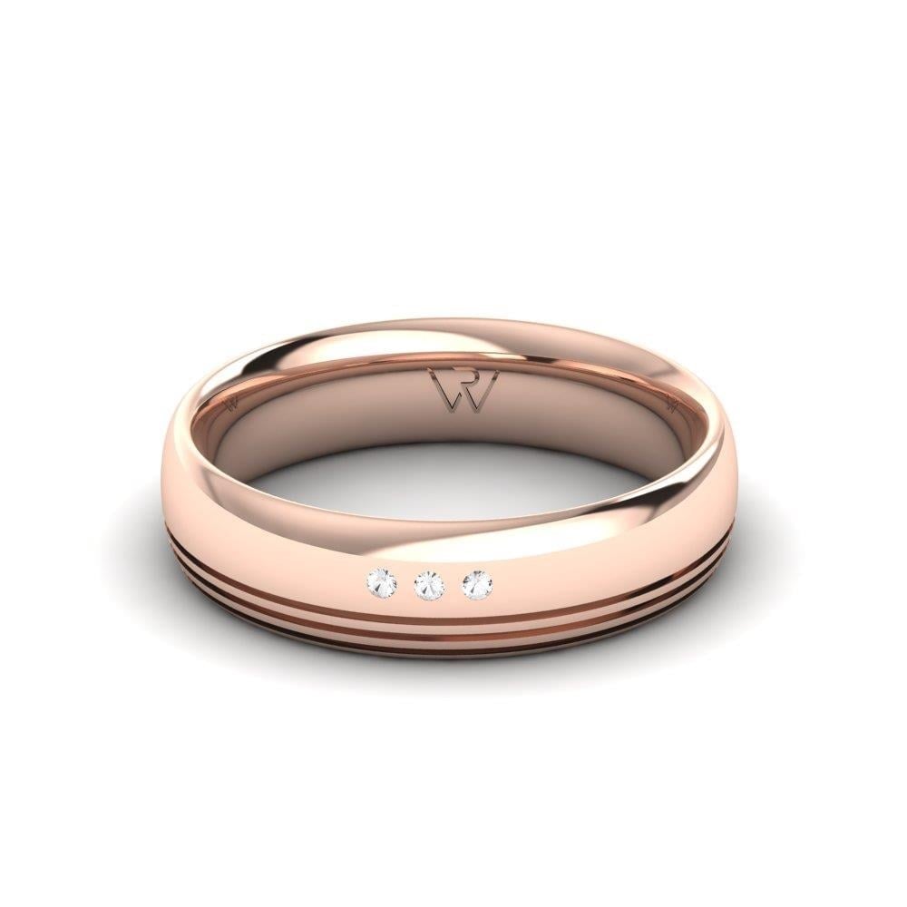 Alliances en Argent Plaqué Or Rose couple Loveradiance Oxyde de Zirconium