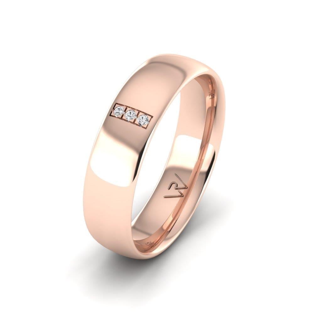 Alliances en Argent Plaqué Or Rose couple Synera Oxyde de Zirconium