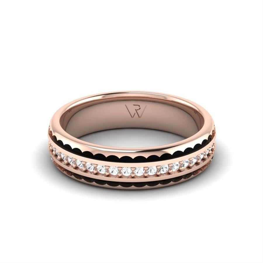 Alliances en Argent Plaqué Or Rose couple Sixtine