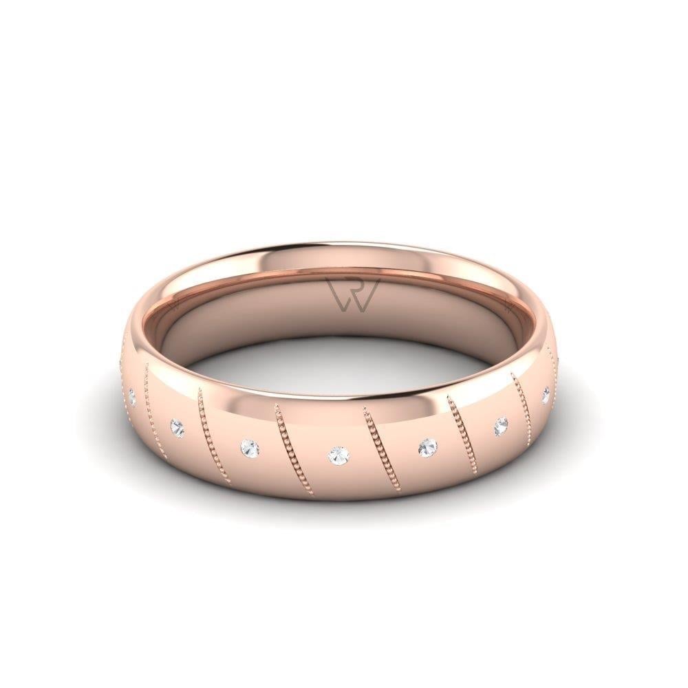 Alliances en Argent Plaqué Or Rose couple Eternara Oxyde de Zirconium