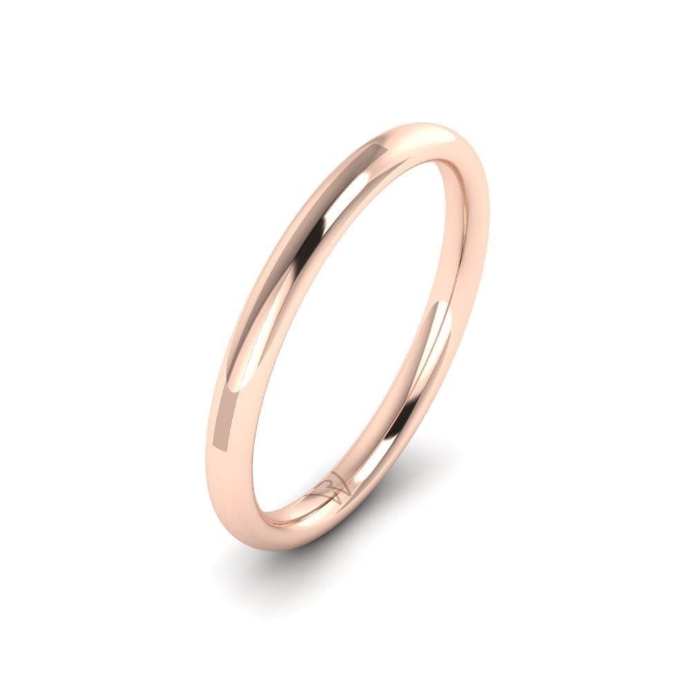 Alliances en Argent Plaqué Or Rose couple Joyfulbloom Oxyde de Zirconium