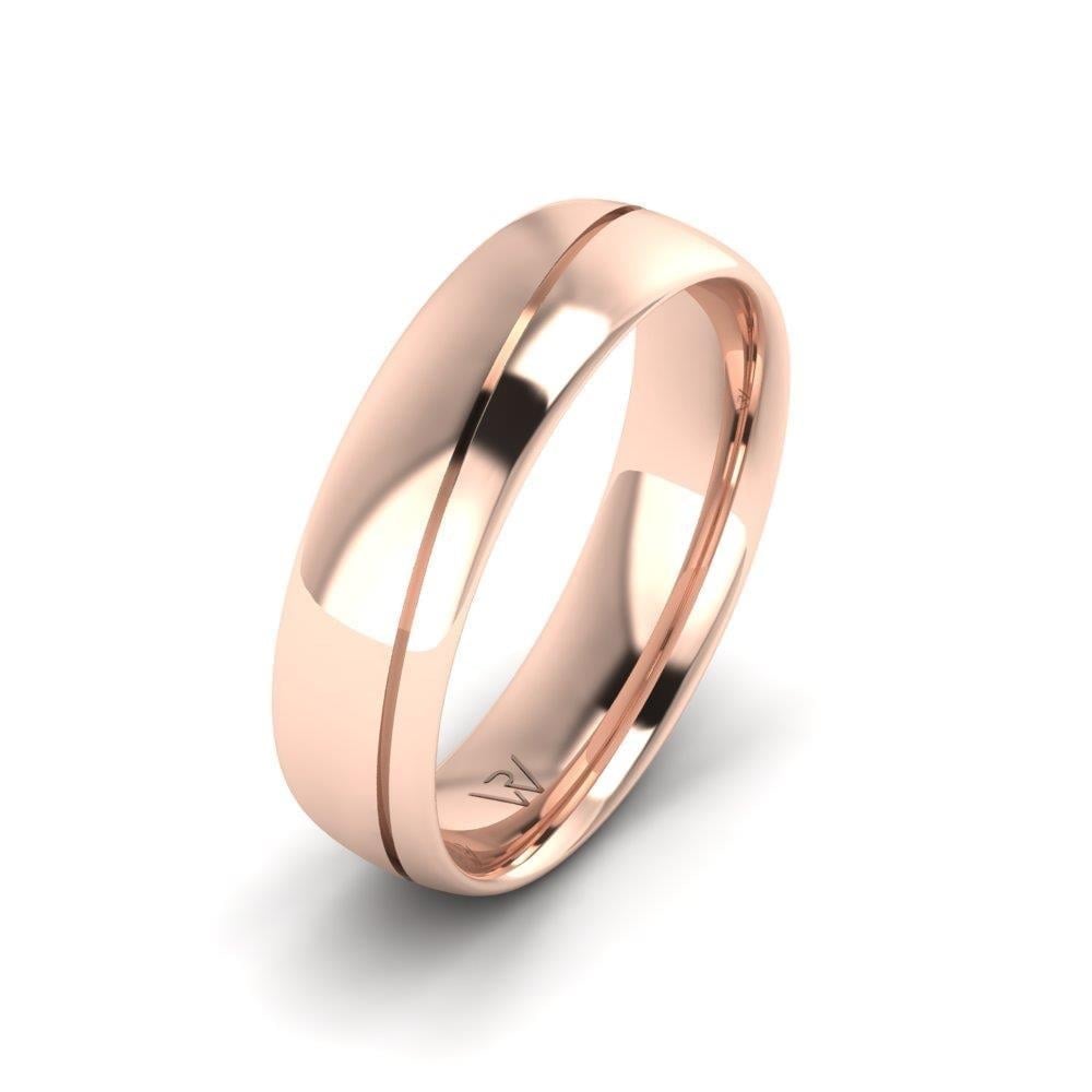 Alliances en Argent Plaqué Or Rose couple Joyfulcircle Oxyde de Zirconium