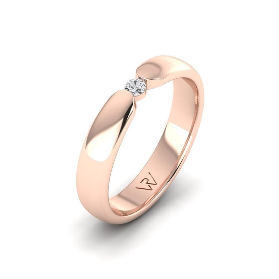 Alliances en Argent Plaqué Or Rose couple Heavenly Sensational
