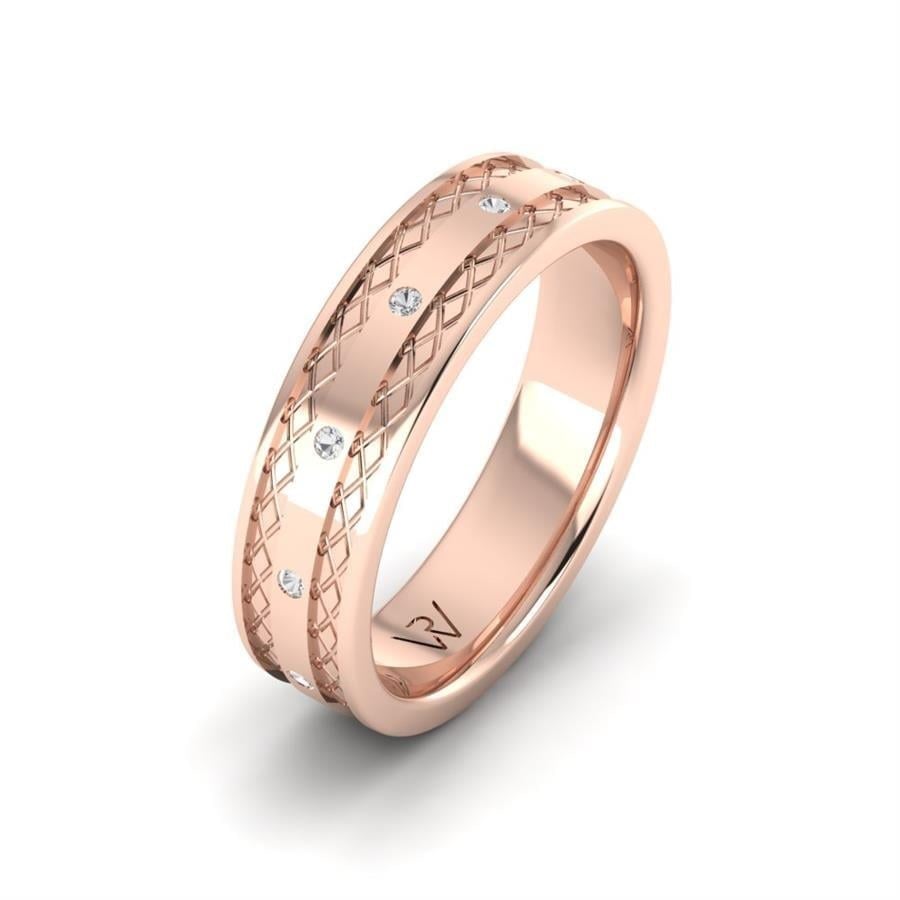 Alliances en Argent Plaqué Or Rose couple Lavindra