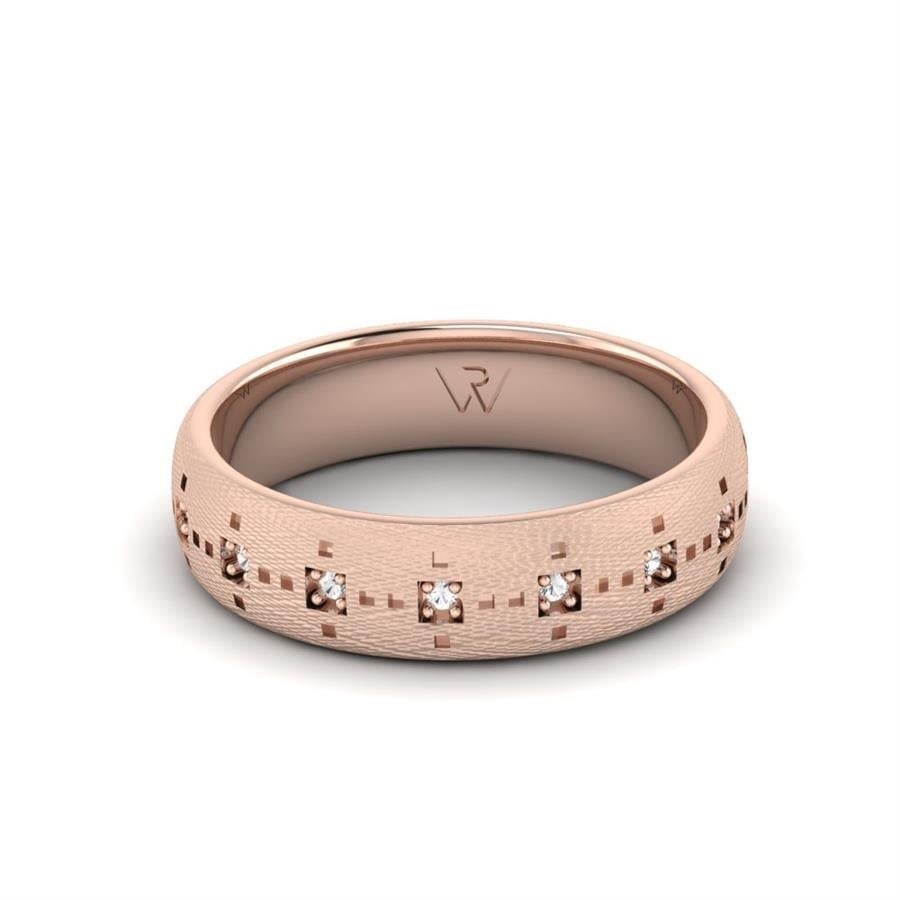 Alliances en Argent Plaqué Or Rose couple Alluring Island