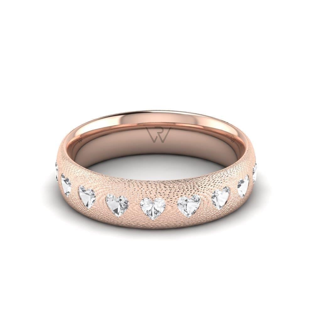 Alliances en Argent Plaqué Or Rose couple Lovepulse Oxyde de Zirconium
