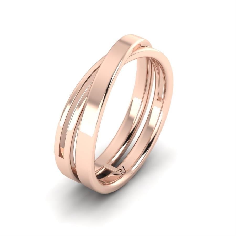 Alliances en Argent Plaqué Or Rose couple Cersei