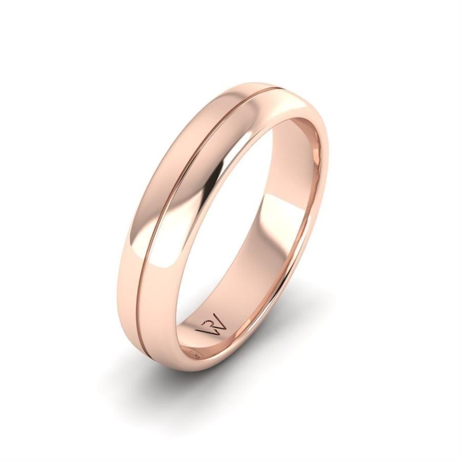 Alliances en Argent Plaqué Or Rose couple Hieno