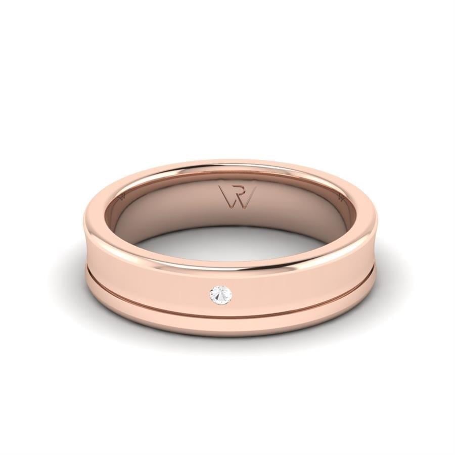 Alliances en Argent Plaqué Or Rose couple Heavenly Gloss