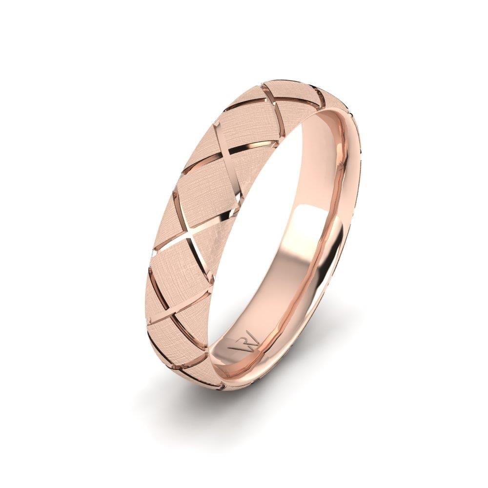 Alliances en Argent Plaqué Or Rose couple Twinklefy Oxyde de Zirconium
