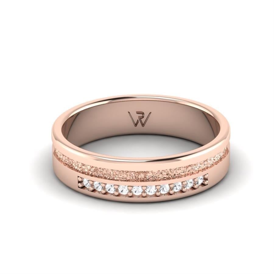 Alliances en Argent Plaqué Or Rose couple Flamboanté