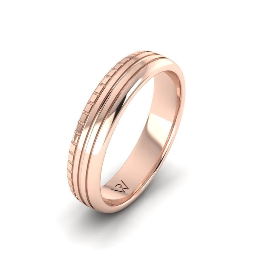 Alliances en Argent Plaqué Or Rose couple Alluring World