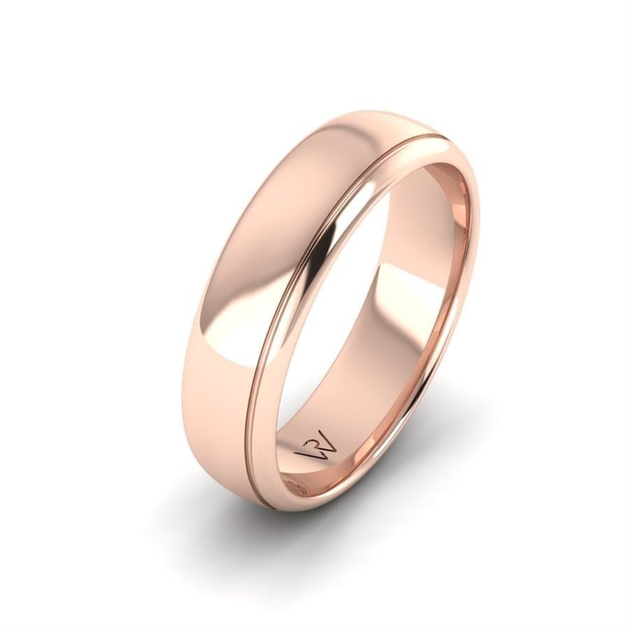 Alliances en Argent Plaqué Or Rose couple Sparte