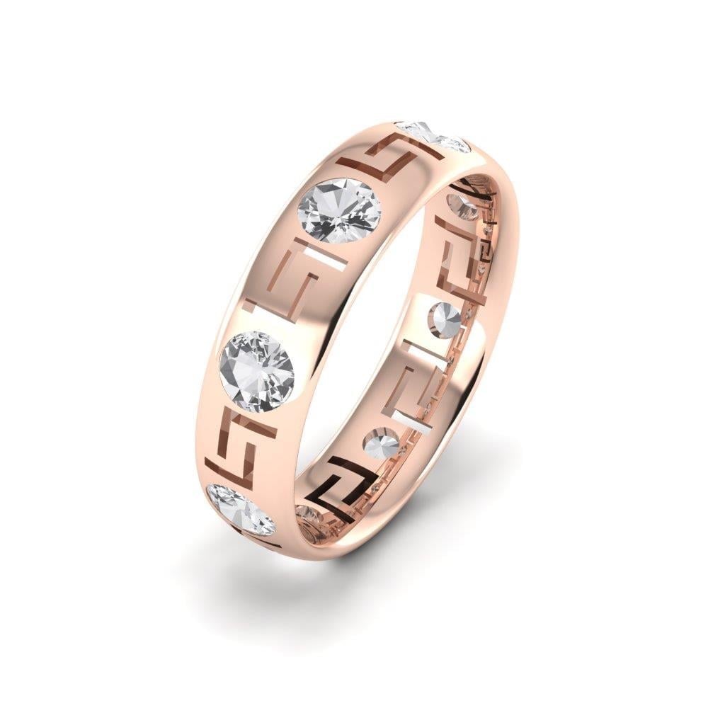 Alliances en Argent Plaqué Or Rose couple Enchantel Oxyde de Zirconium