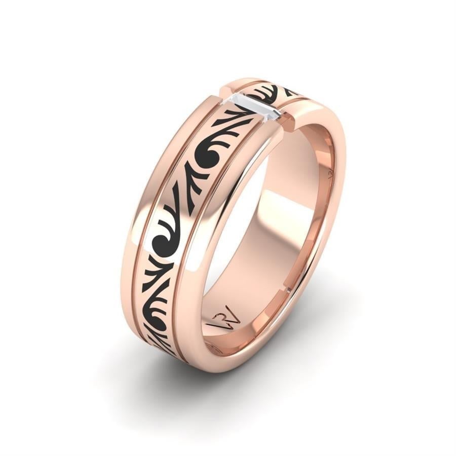 Alliances en Argent Plaqué Or Rose couple C Momy