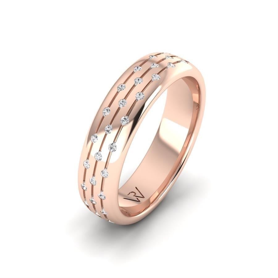 Alliances en Argent Plaqué Or Rose couple Smart Affinity