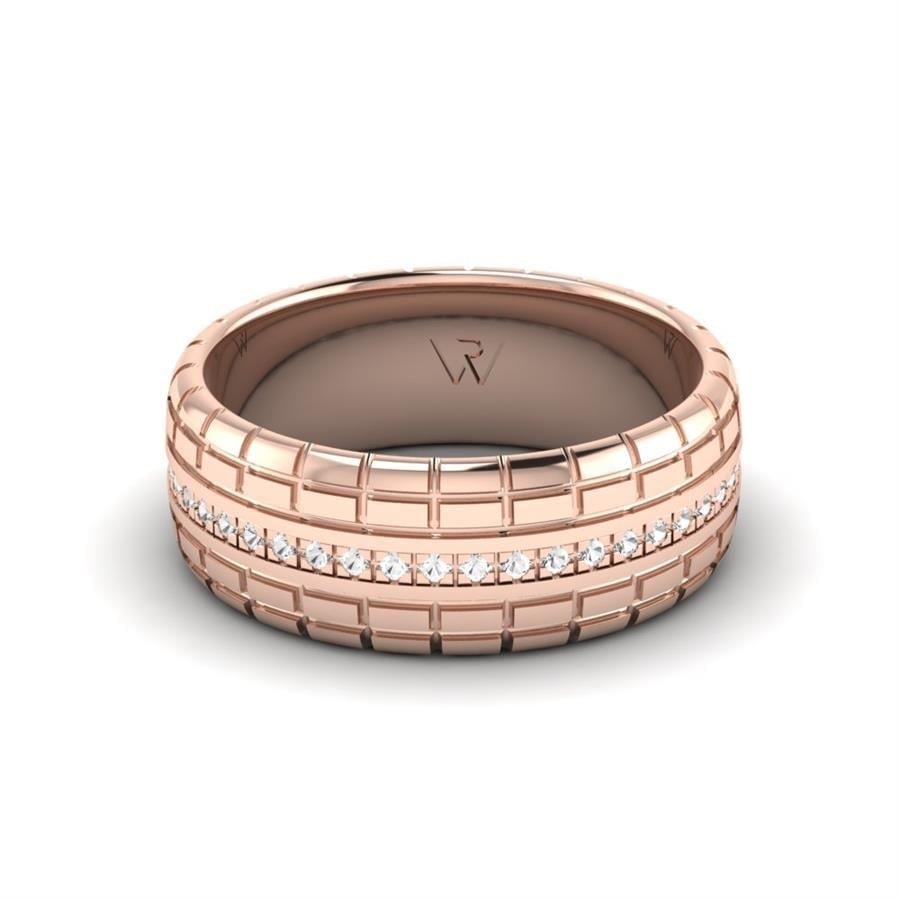Alliances en Argent Plaqué Or Rose couple Bague Springe