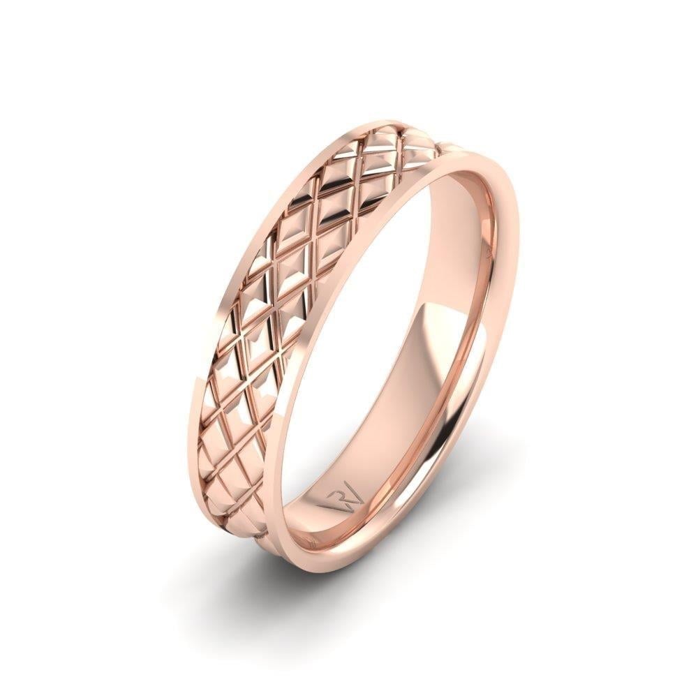 Alliances en Argent Plaqué Or Rose couple Uniqueify Oxyde de Zirconium
