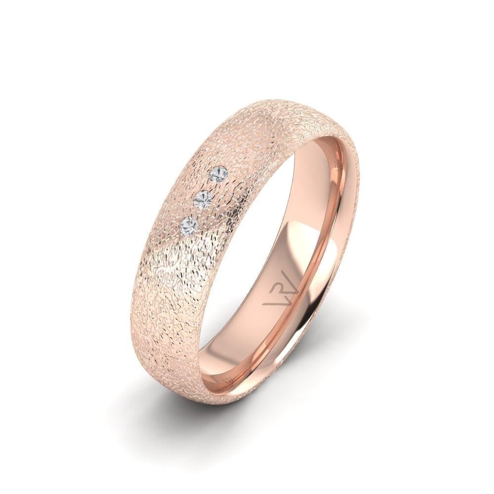 Alliances en Argent Plaqué Or Rose couple Blissify Oxyde de Zirconium