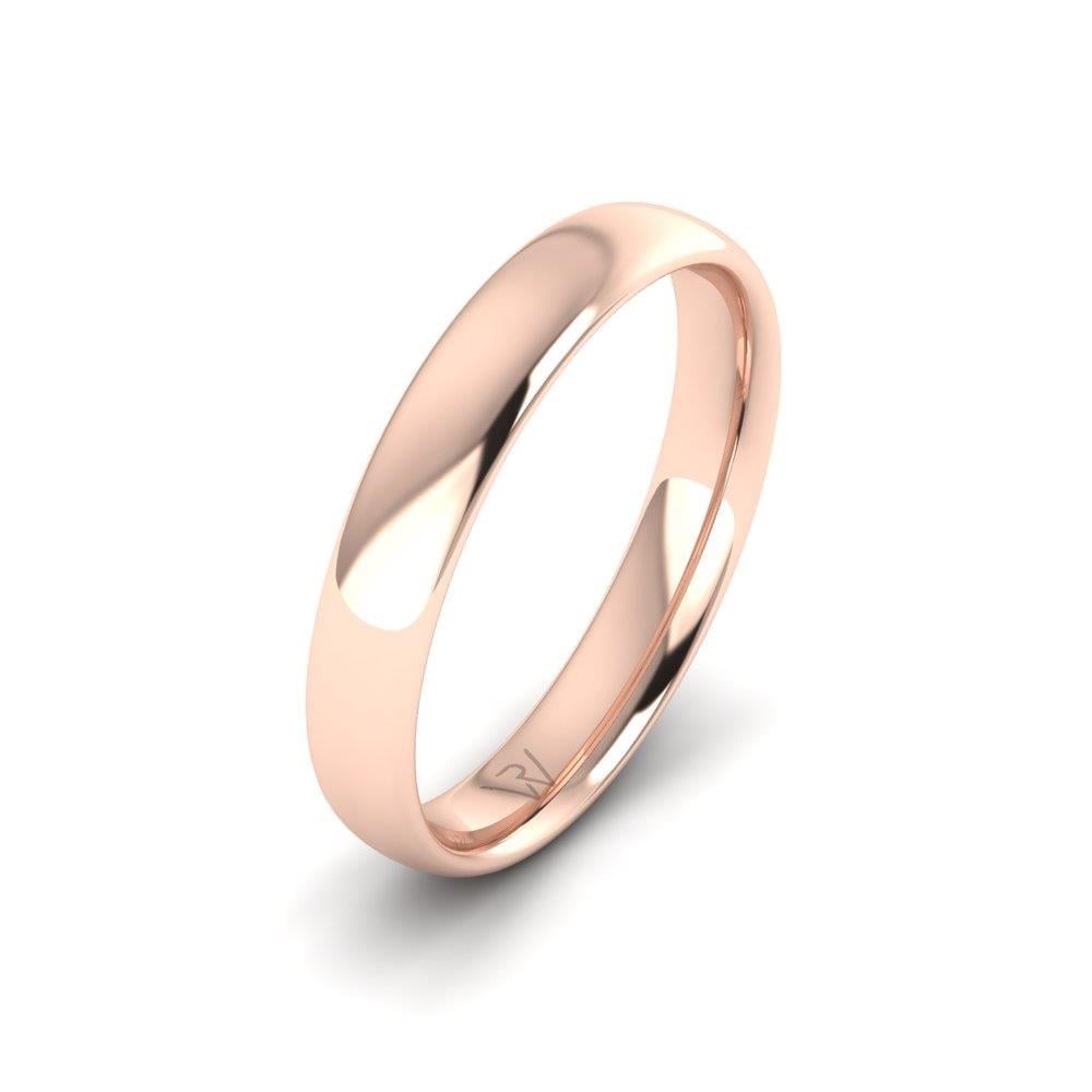 Alliances en Argent Plaqué Or Rose couple Éternel