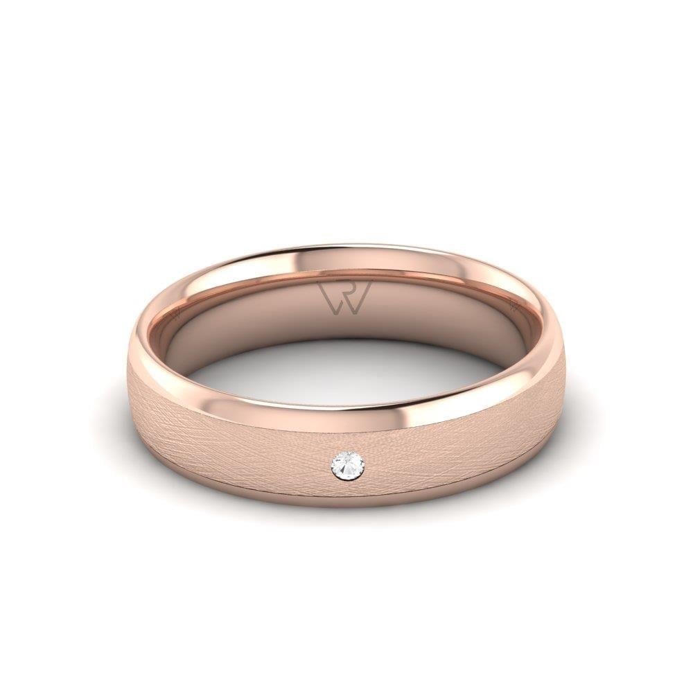 Alliances en Argent Plaqué Or Rose couple Reflare Oxyde de Zirconium