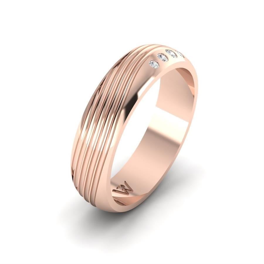 Alliances en Argent Plaqué Or Rose couple Sentiment