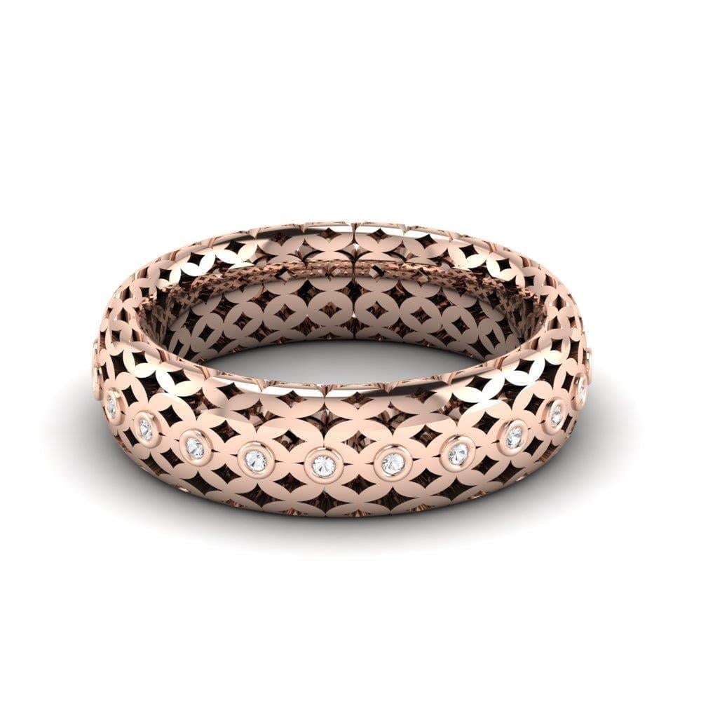 Alliances en Argent Plaqué Or Rose Femme Gardenjoy Oxyde de Zirconium