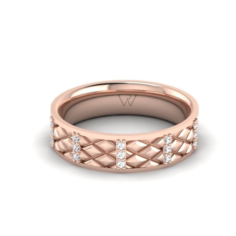 Alliances en Argent Plaqué Or Rose Femme Uniqueify Oxyde de Zirconium