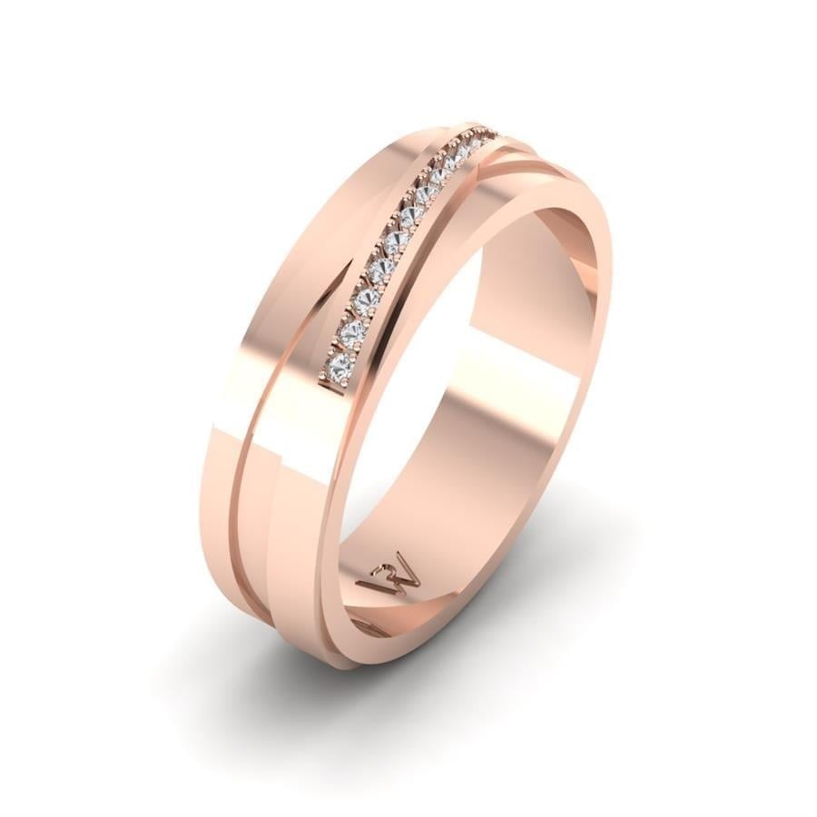 Alliances en Argent Plaqué Or Rose Femme Amity