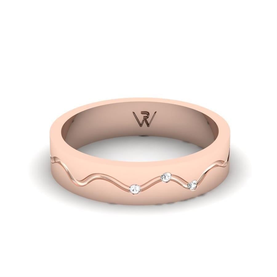 Alliances en Argent Plaqué Or Rose Femme Warmth