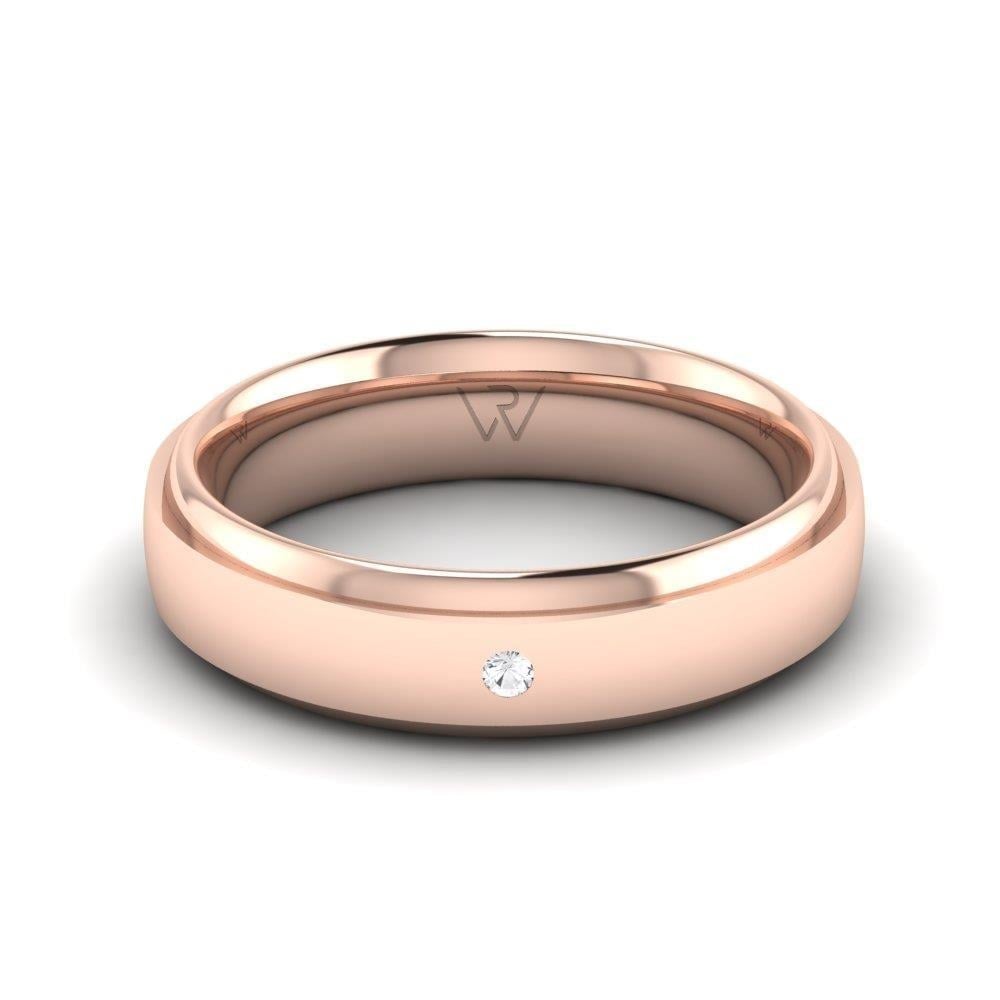 Alliances en Argent Plaqué Or Rose Femme Eleganceserene Oxyde de Zirconium