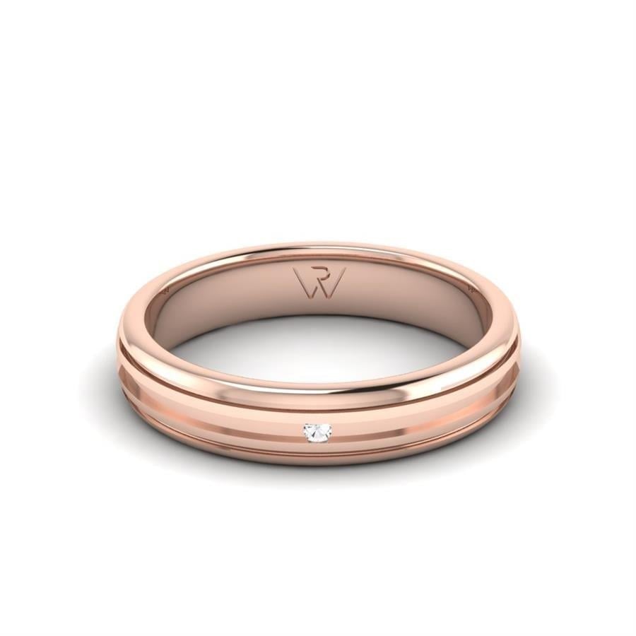Alliances en Argent Plaqué Or Rose Femme Amazing Dimension Basic