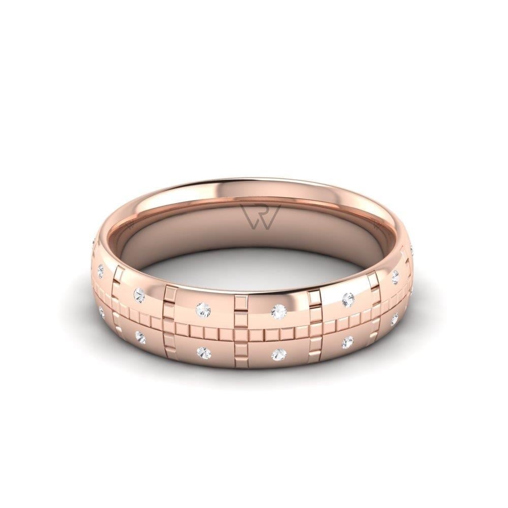 Alliances en Argent Plaqué Or Rose Femme Eternify Oxyde de Zirconium