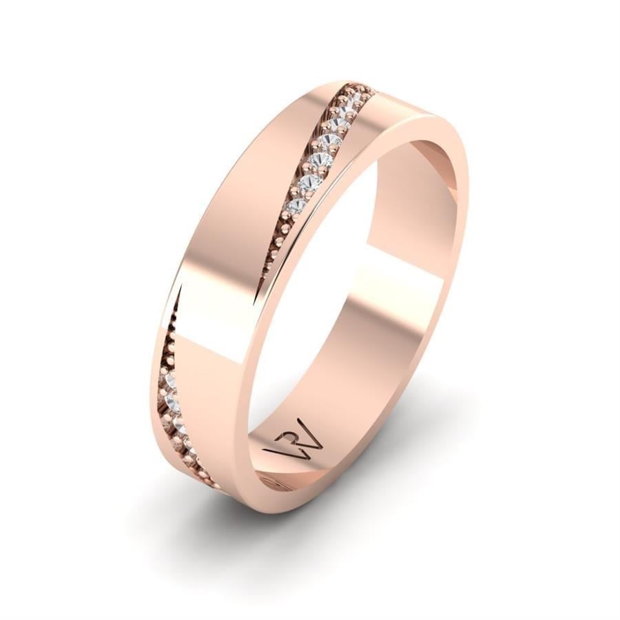 Alliances en Argent Plaqué Or Rose Femme Devotion