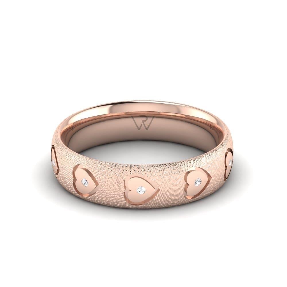 Alliances en Argent Plaqué Or Rose Femme Foreverrings Oxyde de Zirconium