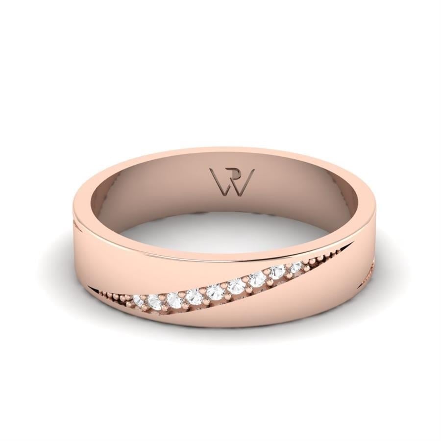 Alliances en Argent Plaqué Or Rose Femme Devotion