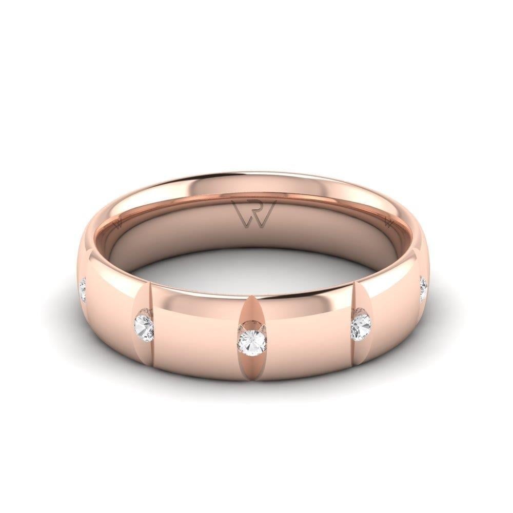 Alliances en Argent Plaqué Or Rose Femme Devotionshine Oxyde de Zirconium