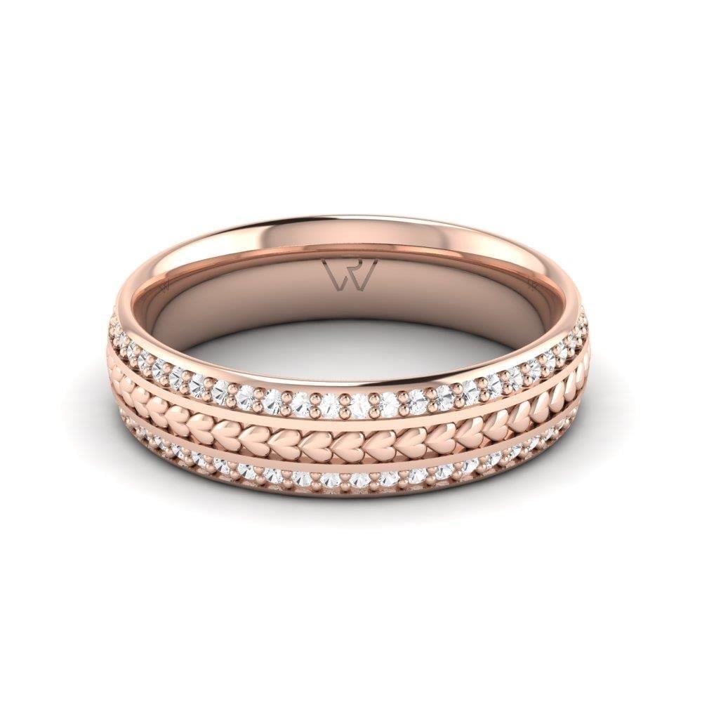 Alliances en Argent Plaqué Or Rose Femme Serenityloop Oxyde de Zirconium