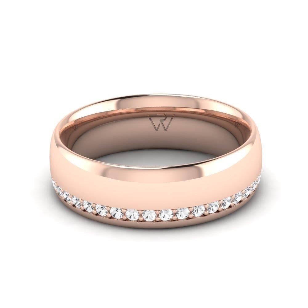 Alliances en Argent Plaqué Or Rose Femme Unityband Oxyde de Zirconium