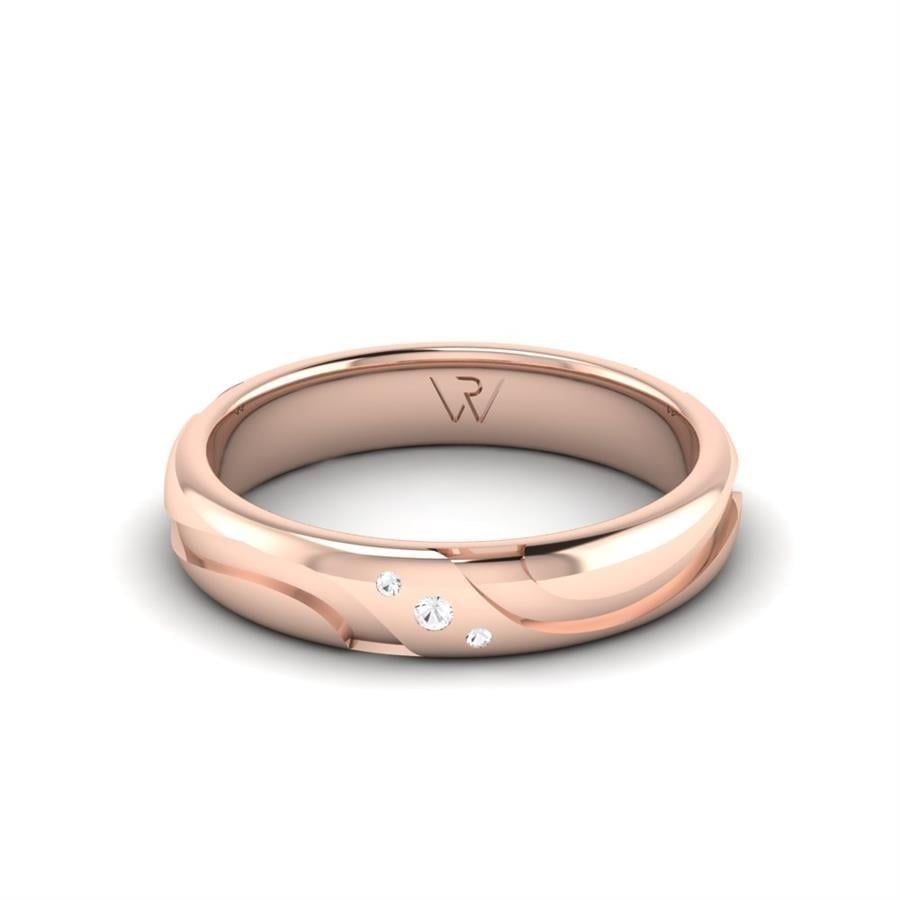 Alliances en Argent Plaqué Or Rose Femme Brise