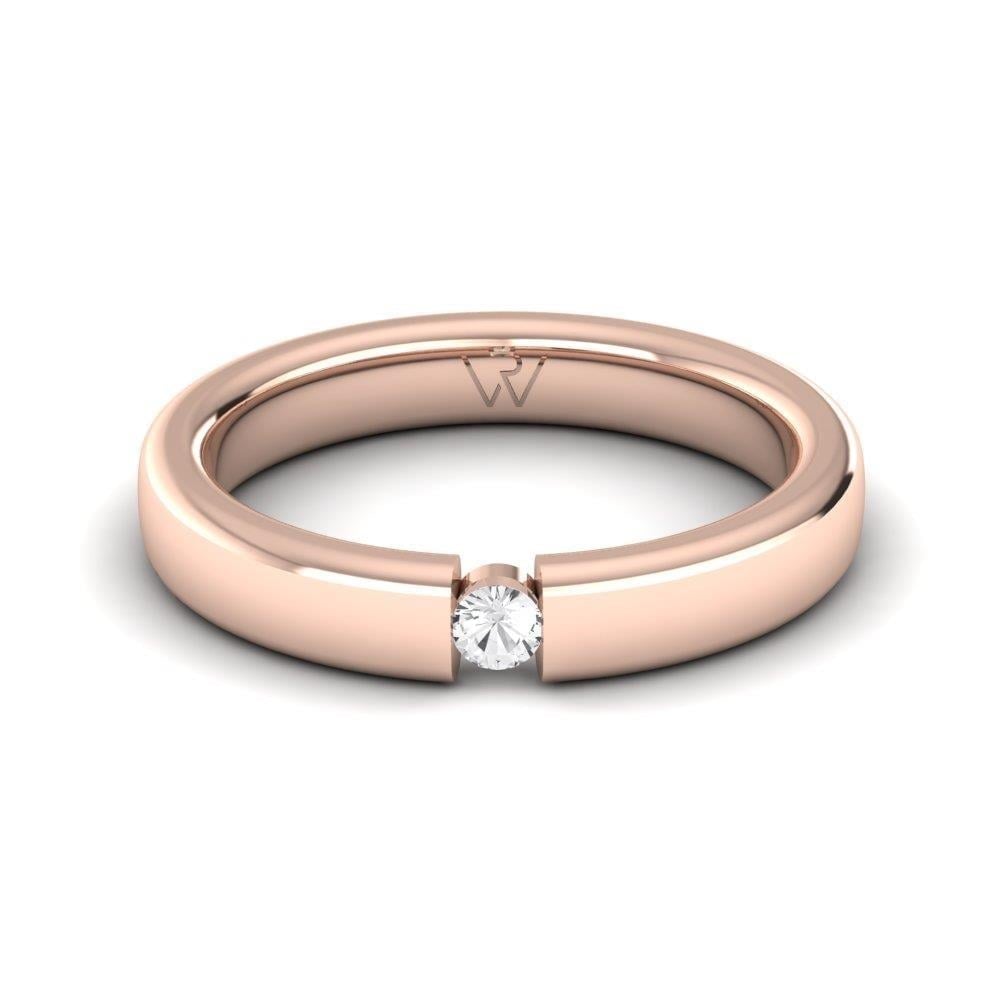 Alliances en Argent Plaqué Or Rose Femme Eternalwish Oxyde de Zirconium