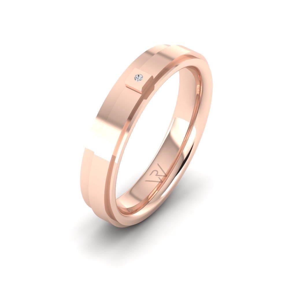 Alliances en Argent Plaqué Or Rose Femme Infinityra Oxyde de Zirconium