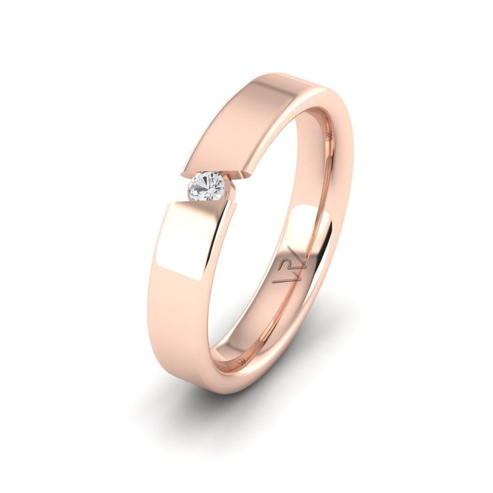 Alliances en Argent Plaqué Or Rose Femme Radiantbands Oxyde de Zirconium